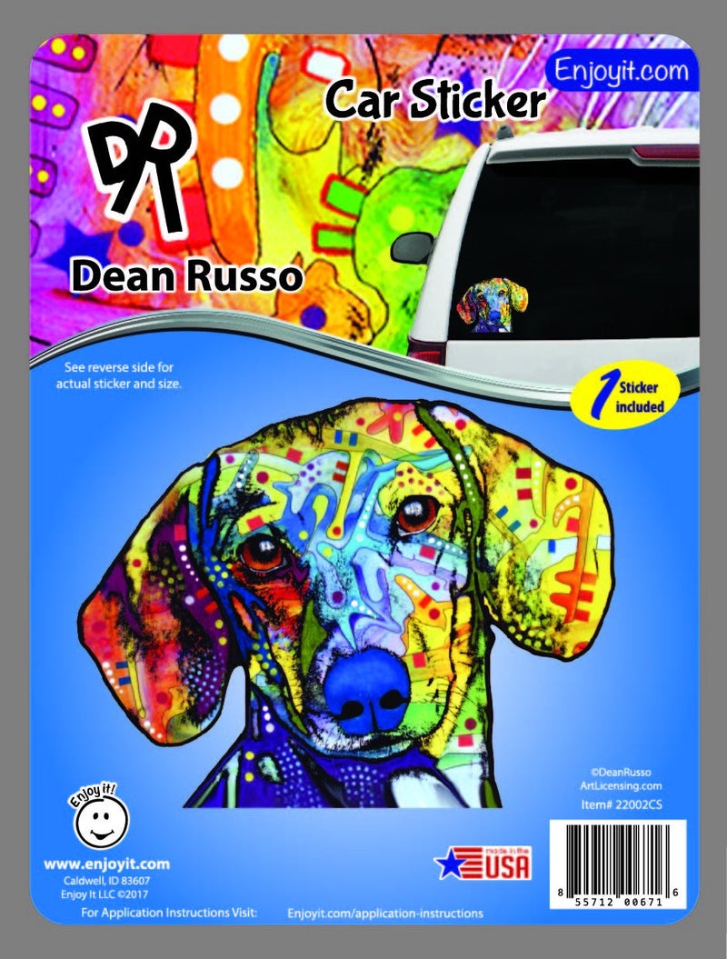 Enjoy It Dean Russo Dachshund Car Stickers, Outdoor Rated Vinyl Sticker Decals for Windows, Bumpers, Laptops or Crafts - 2 Pieces - Image 2